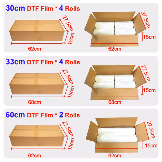Рулон пленки для домашних животных Dtf с возможностью горячей и холодной очистки для термопечати